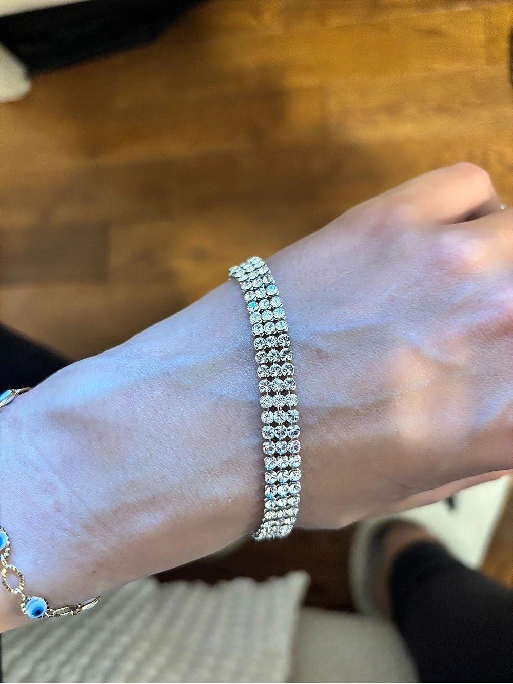 Swarovski Crystal Tennis Bracelet in Silver Like New